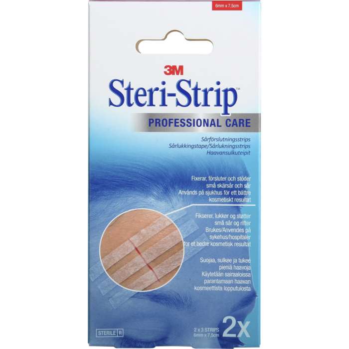 Steri-Strip haavansulkuteippi ruskea 6 mm x 7,5 cm 2x3 kpl kuva 2