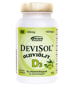 Devisol Oliiviöljy 50 mikrog 150 kaps