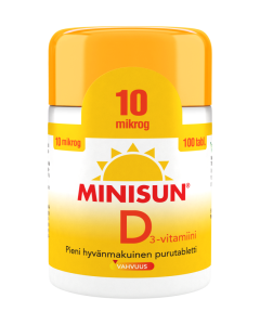 Minisun D-vitamiini 10 mikrog 100 purutabl