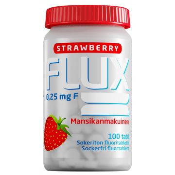 Flux Fluortablet Strawberry 0,25 mg F/tabl 100 sugtabletter / 36 g