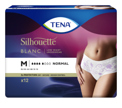 TENA SILHOUETTE NORMAL BLANC M 12 KPL