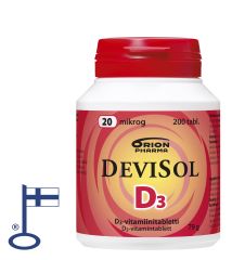 Devisol 20 mikrog imeskelytabletti 200 kpl